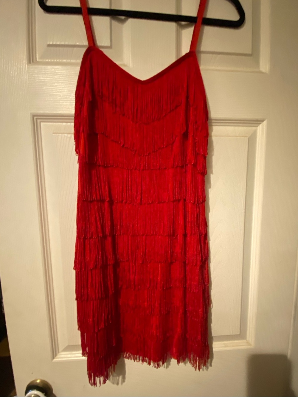 Frederick's of Hollywood Red Fringe Slip - Picture 1 of 2